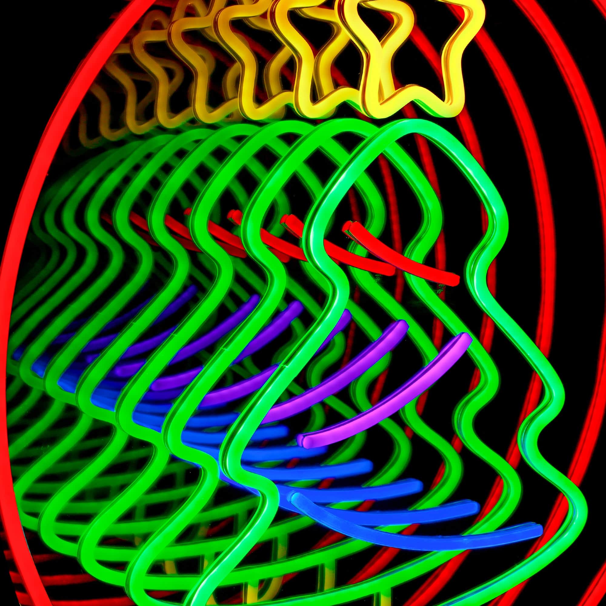 Christmas Tree Star Infinity Mirror LED Sign