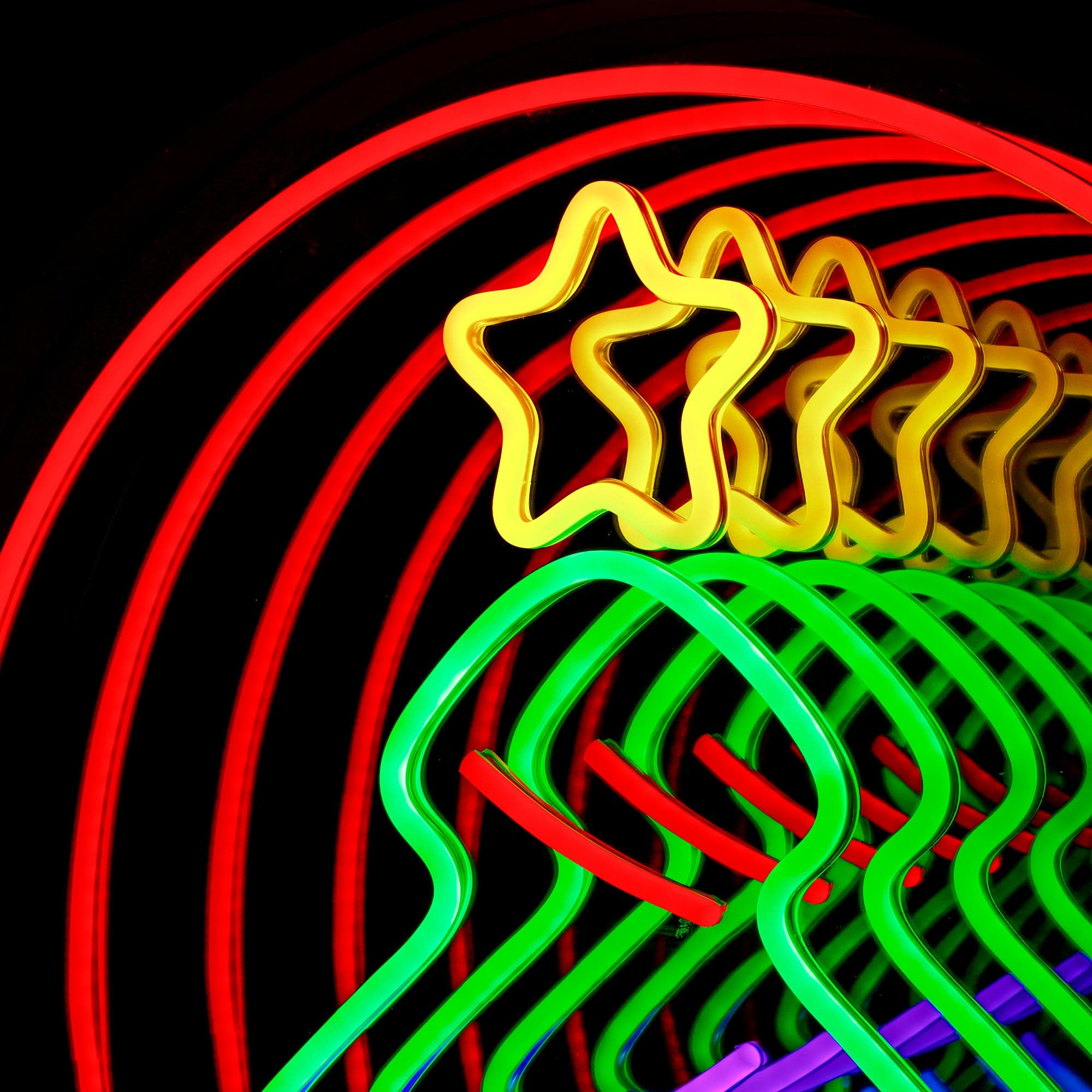 Christmas Tree Star Infinity Mirror LED Sign