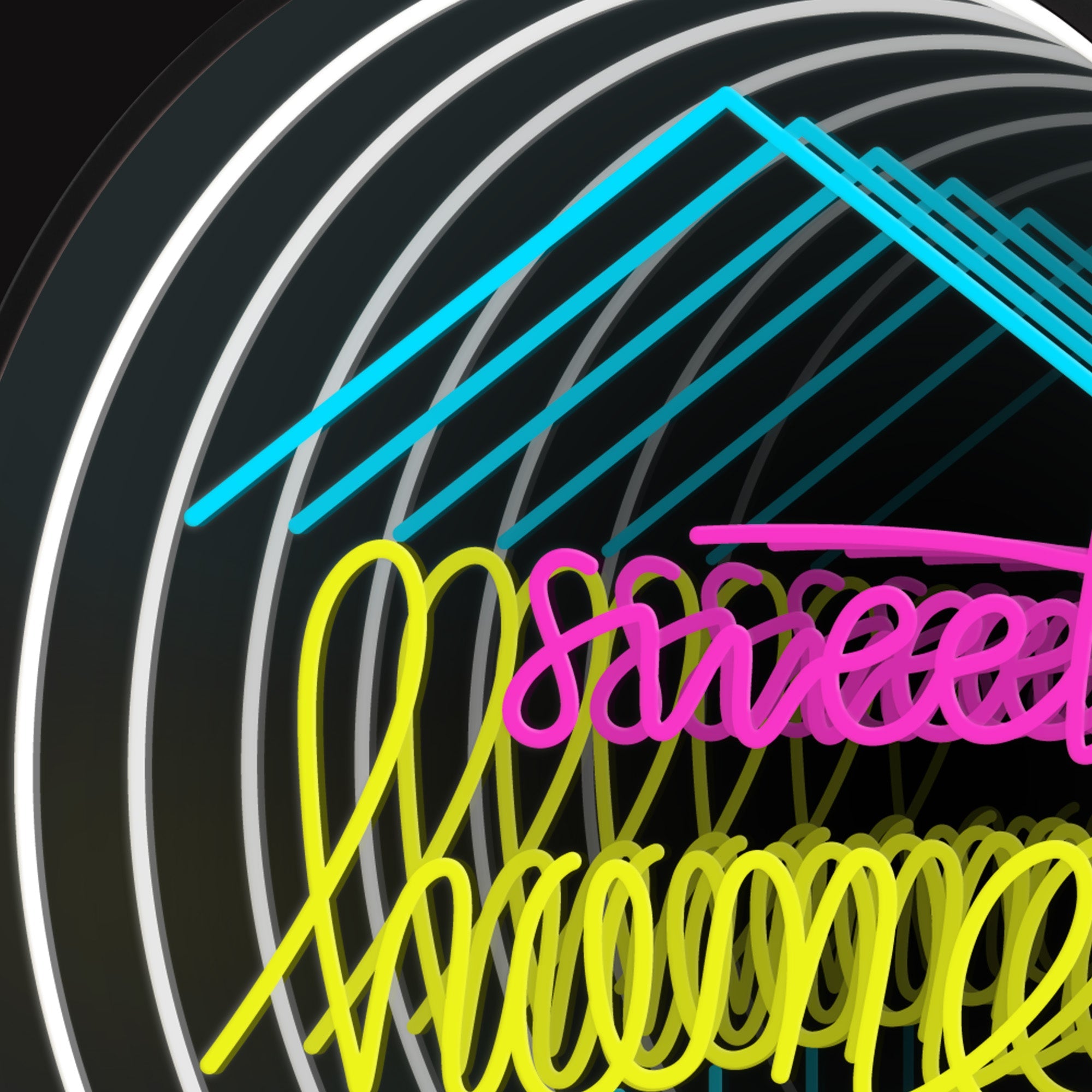 "sweet home" Infinity Mirror LED Sign