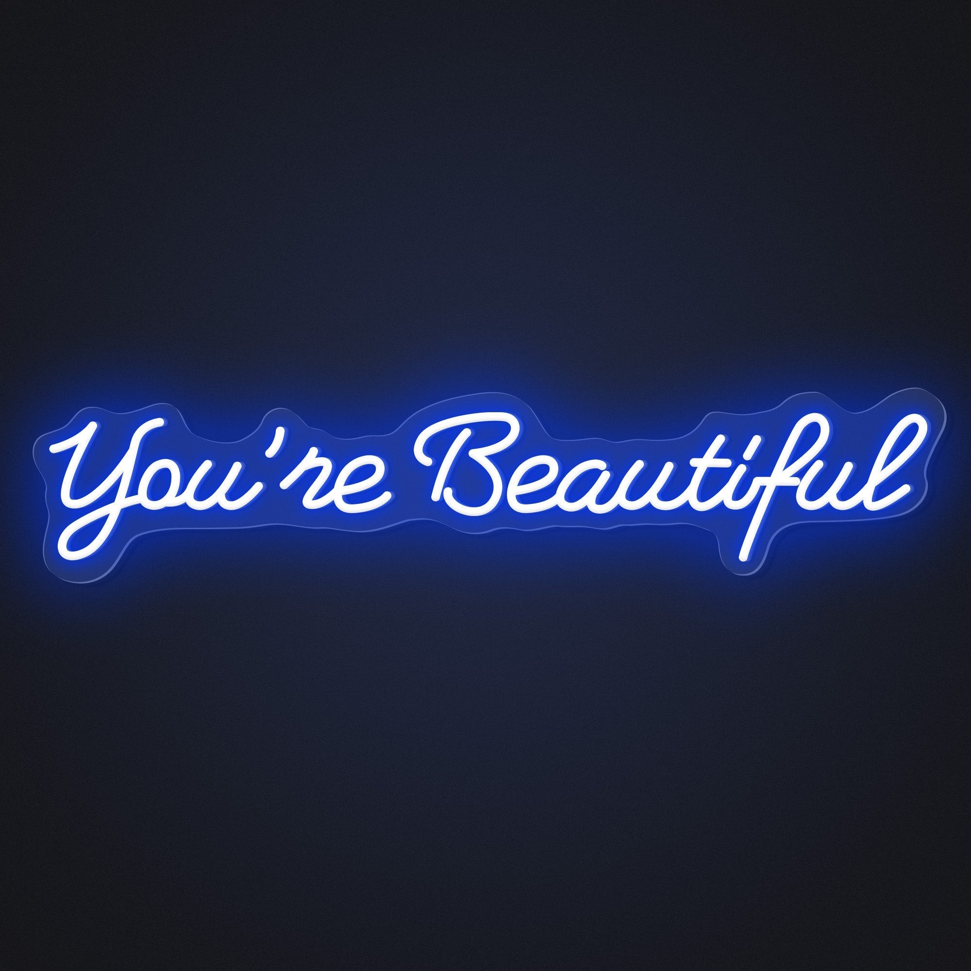 "You're Beautiful" Words Neon Sign for Room
