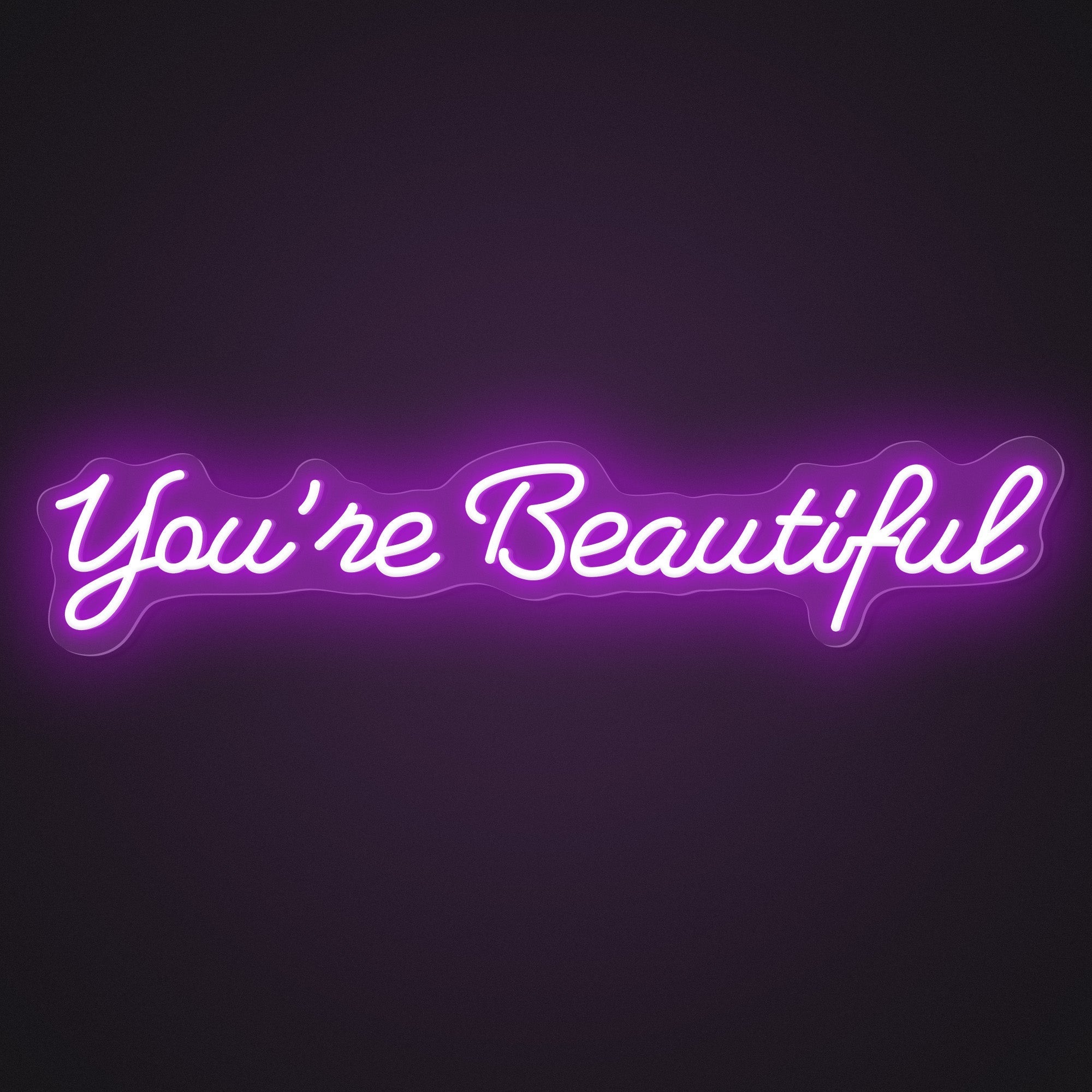 "You're Beautiful" Words Neon Sign for Room