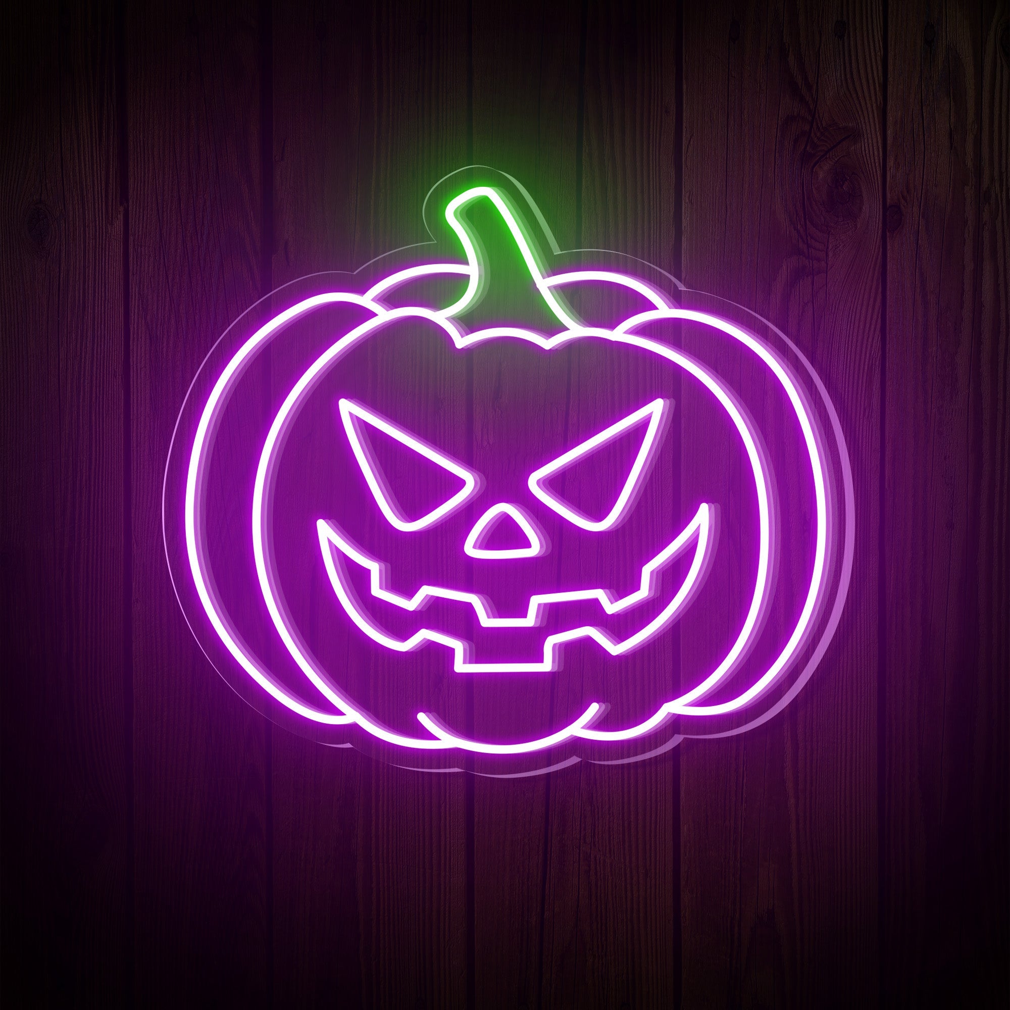 Pumpkin Evil Face Halloween Neon Sign
