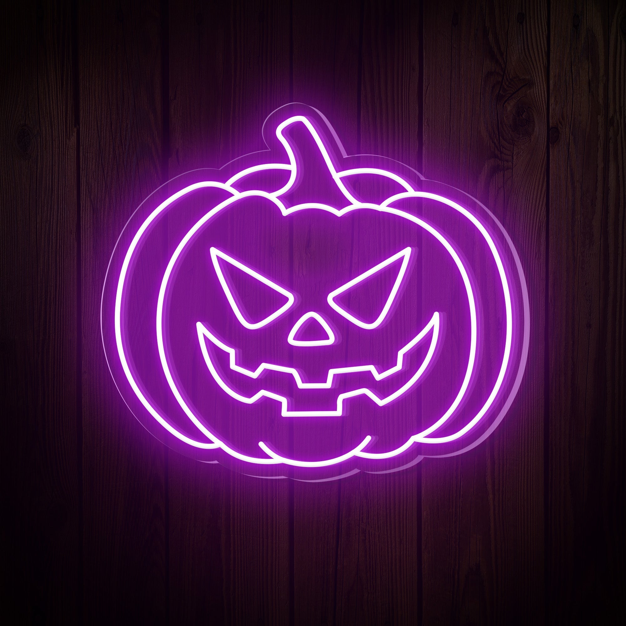 Pumpkin Evil Face Halloween Neon Sign