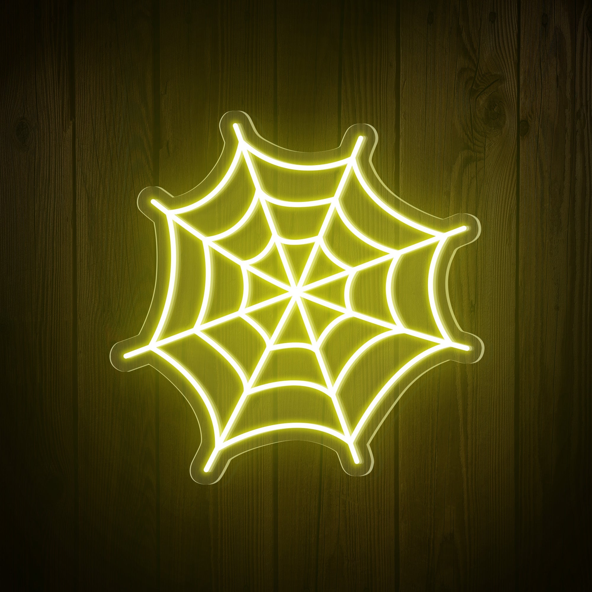 Spider Web Halloween Neon Sign