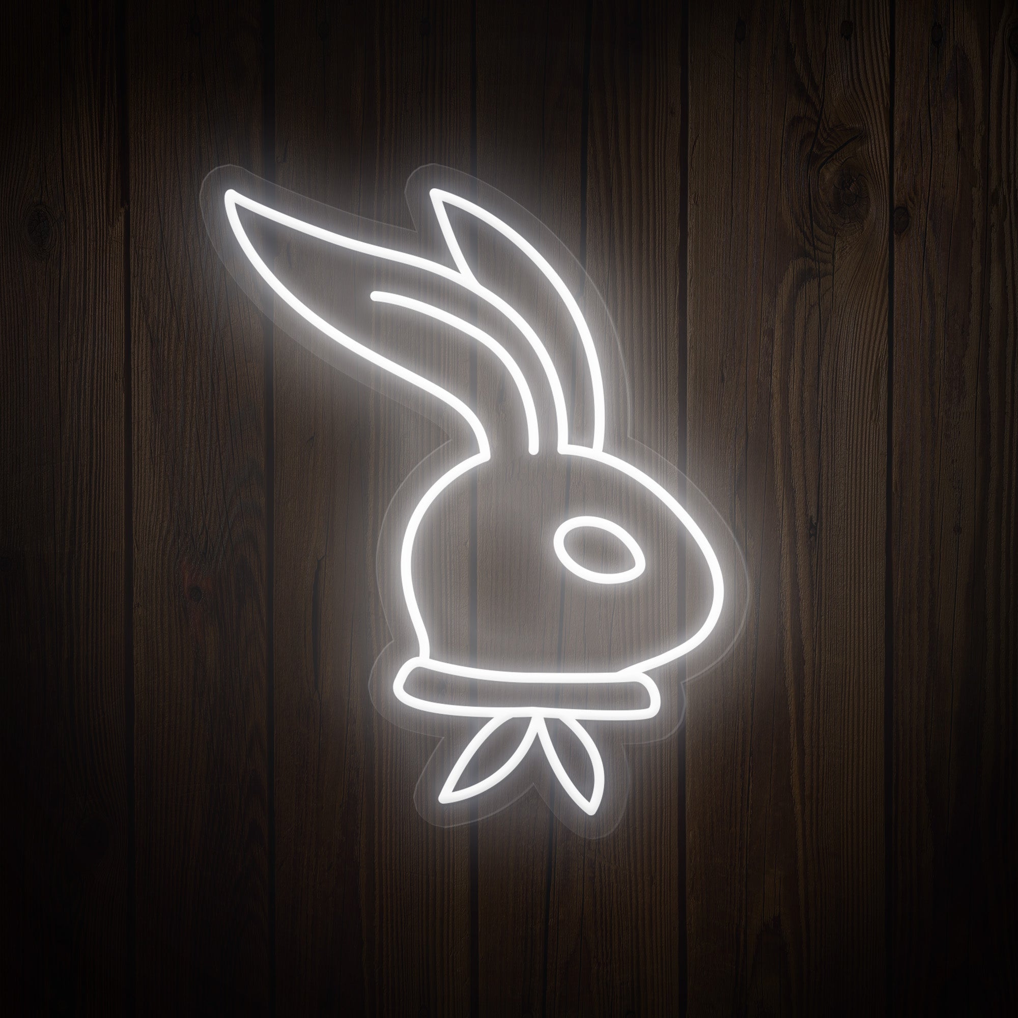 Long-Ear Bunny Easter Neon Sign