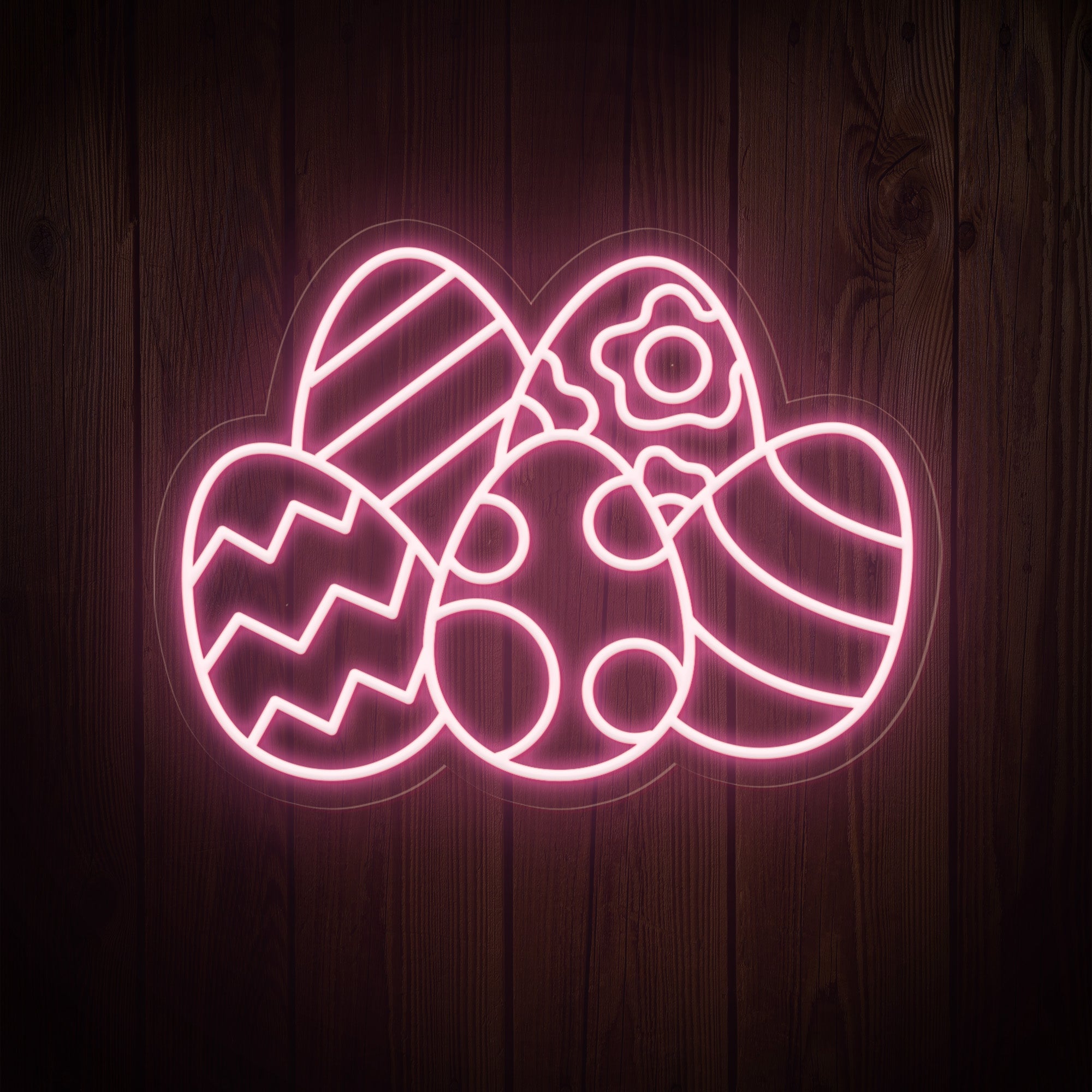 Colorful Eggs Easter Neon Sign