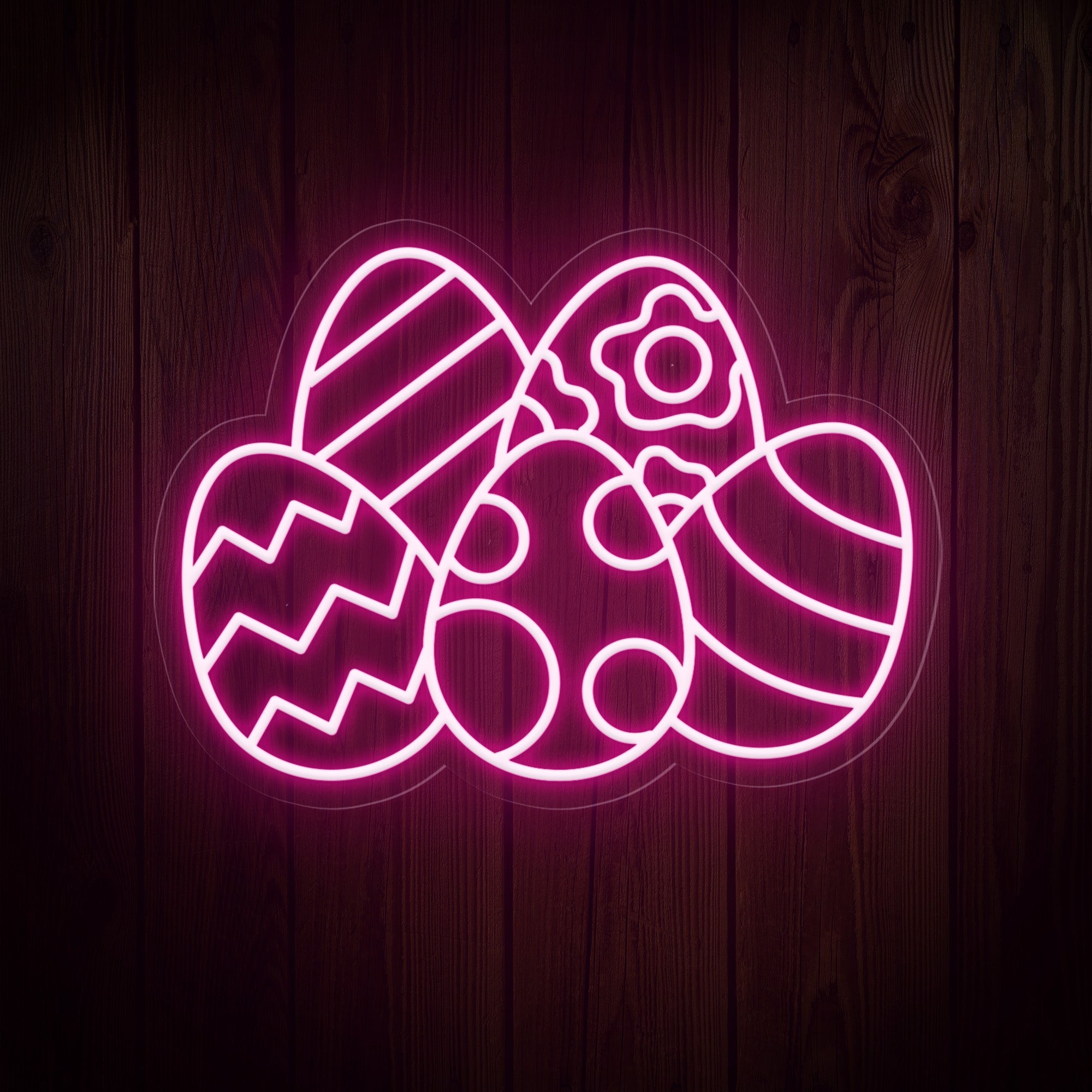 Colorful Eggs Easter Neon Sign