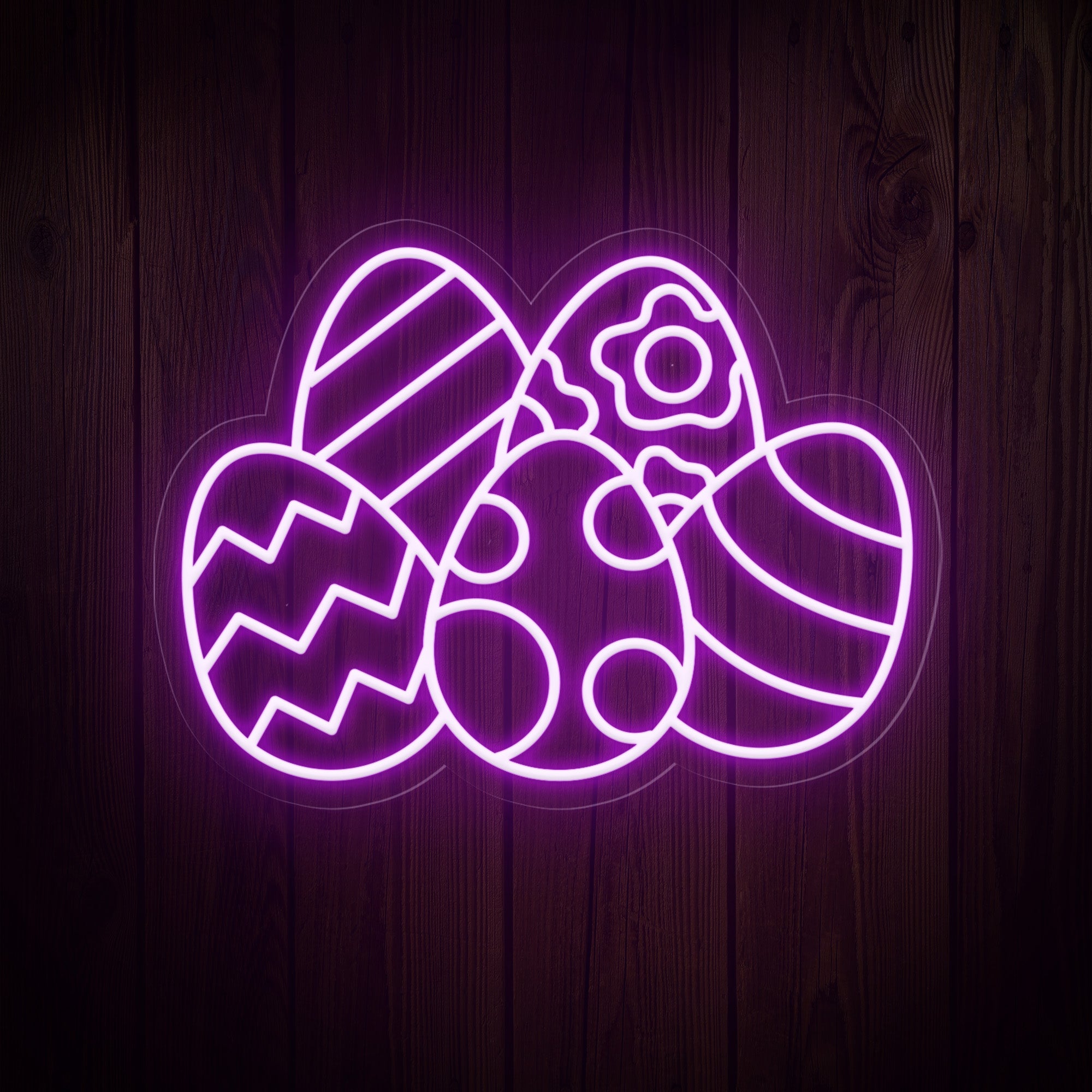 Colorful Eggs Easter Neon Sign