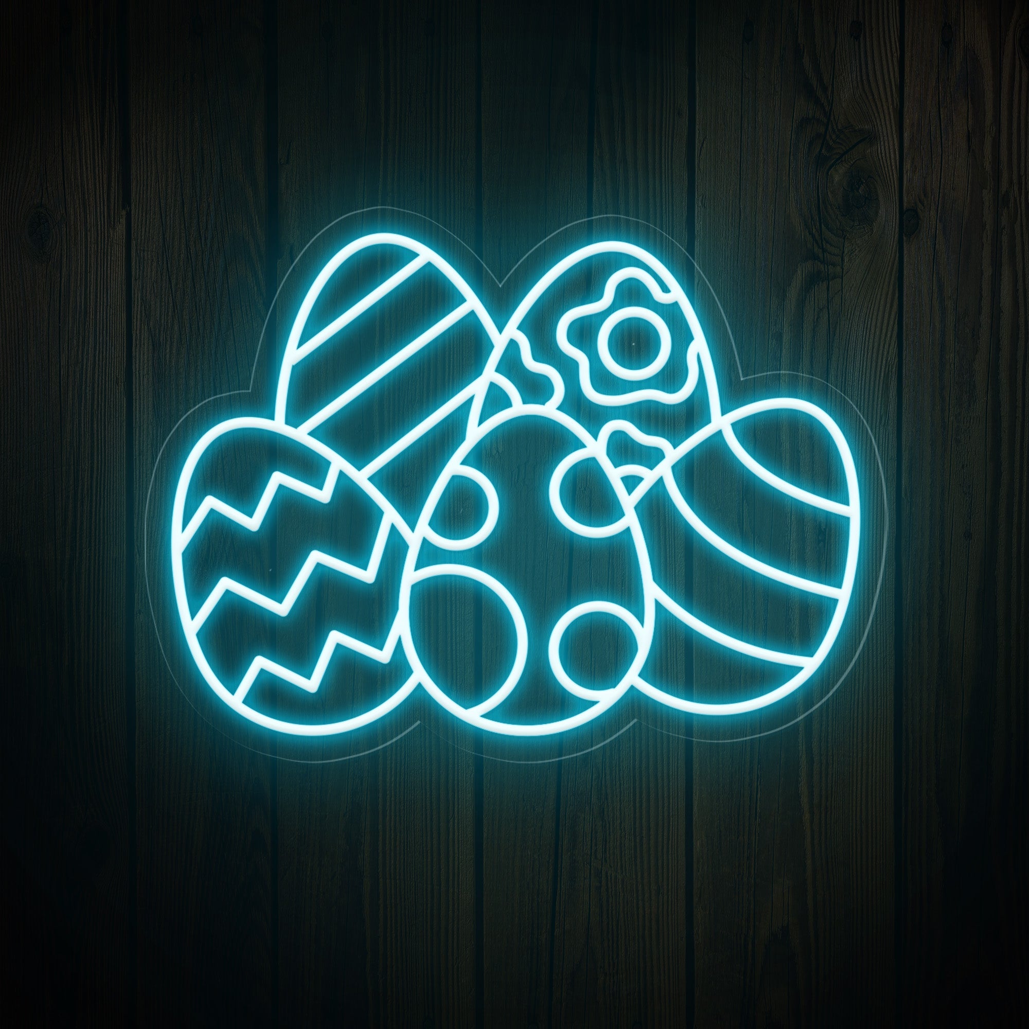 Colorful Eggs Easter Neon Sign