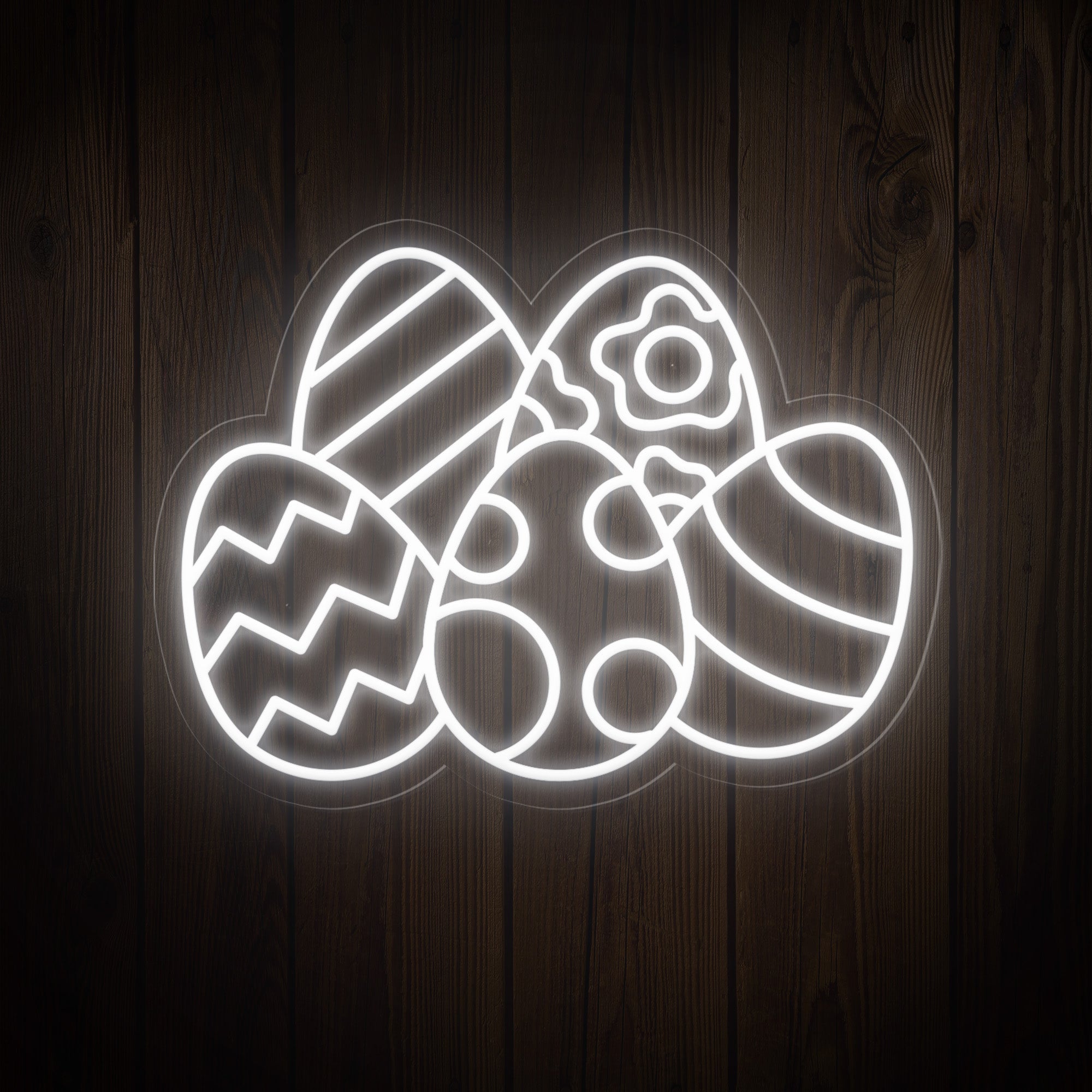 Colorful Eggs Easter Neon Sign