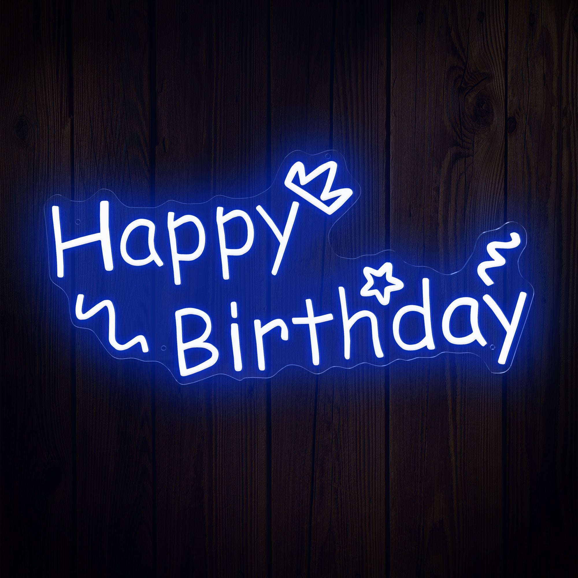 "Happy Birthday" Decorative Words Neon Sign
