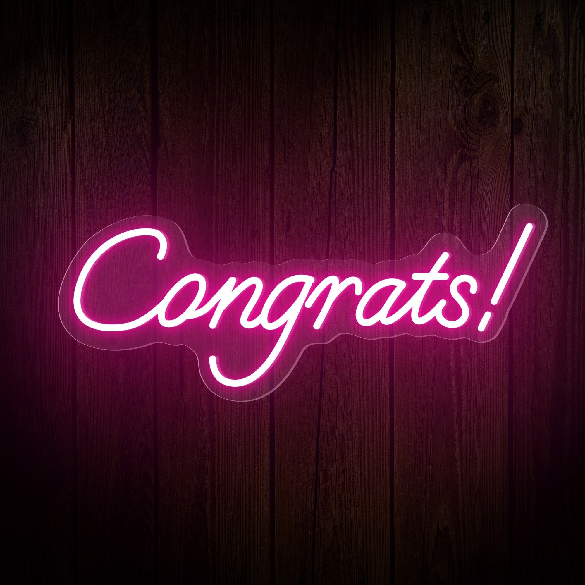 "Congrats!" Word Neon Sign