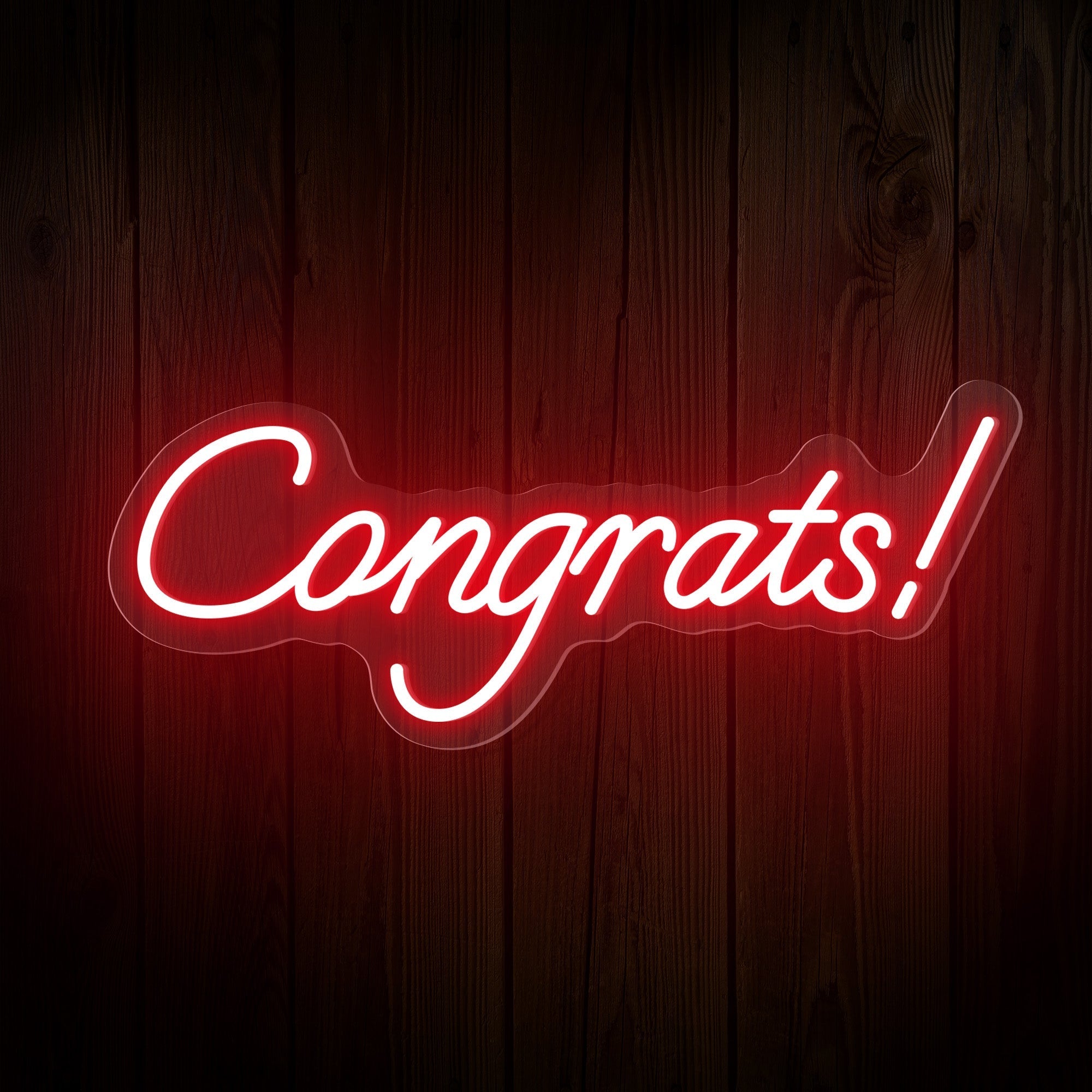 "Congrats!" Word Neon Sign