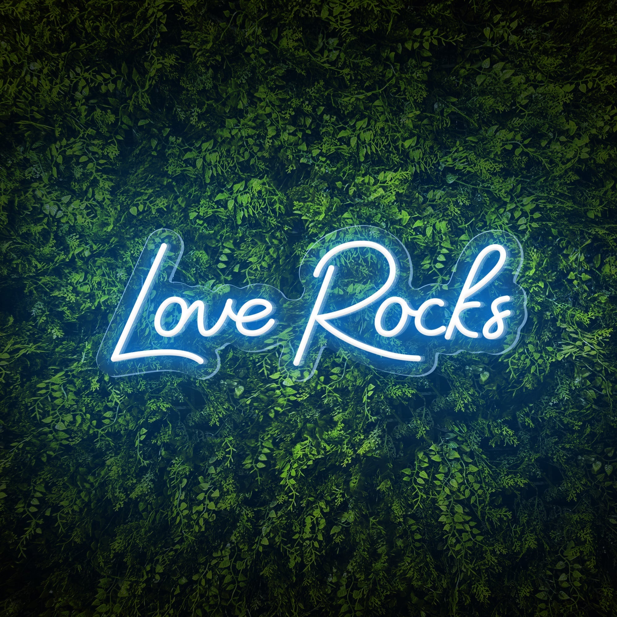 "Love Rocks" Words Neon Sign for Weddings & Proposals