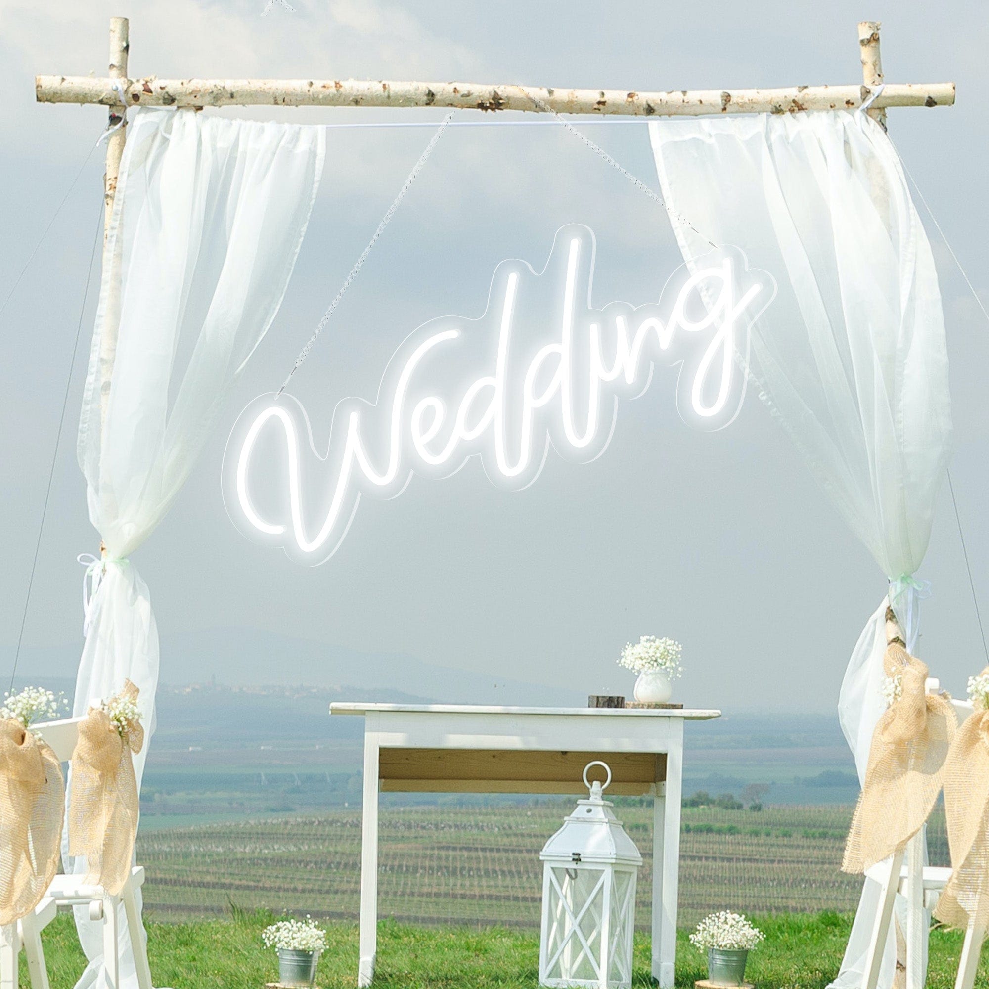 "Wedding" Word Neon Sign