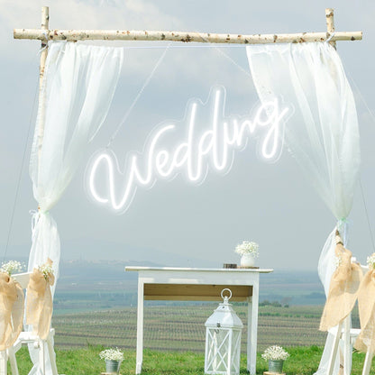 "Wedding" Word Neon Sign