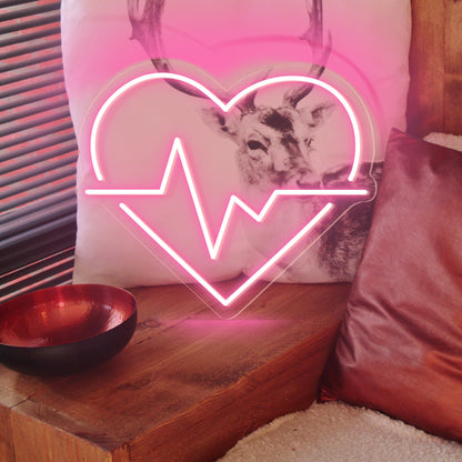 Heart & Wave Neon Sign