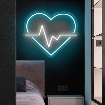 Heart & Wave Neon Sign