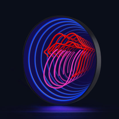 Lips & Tongue Infinity Mirror LED Sign