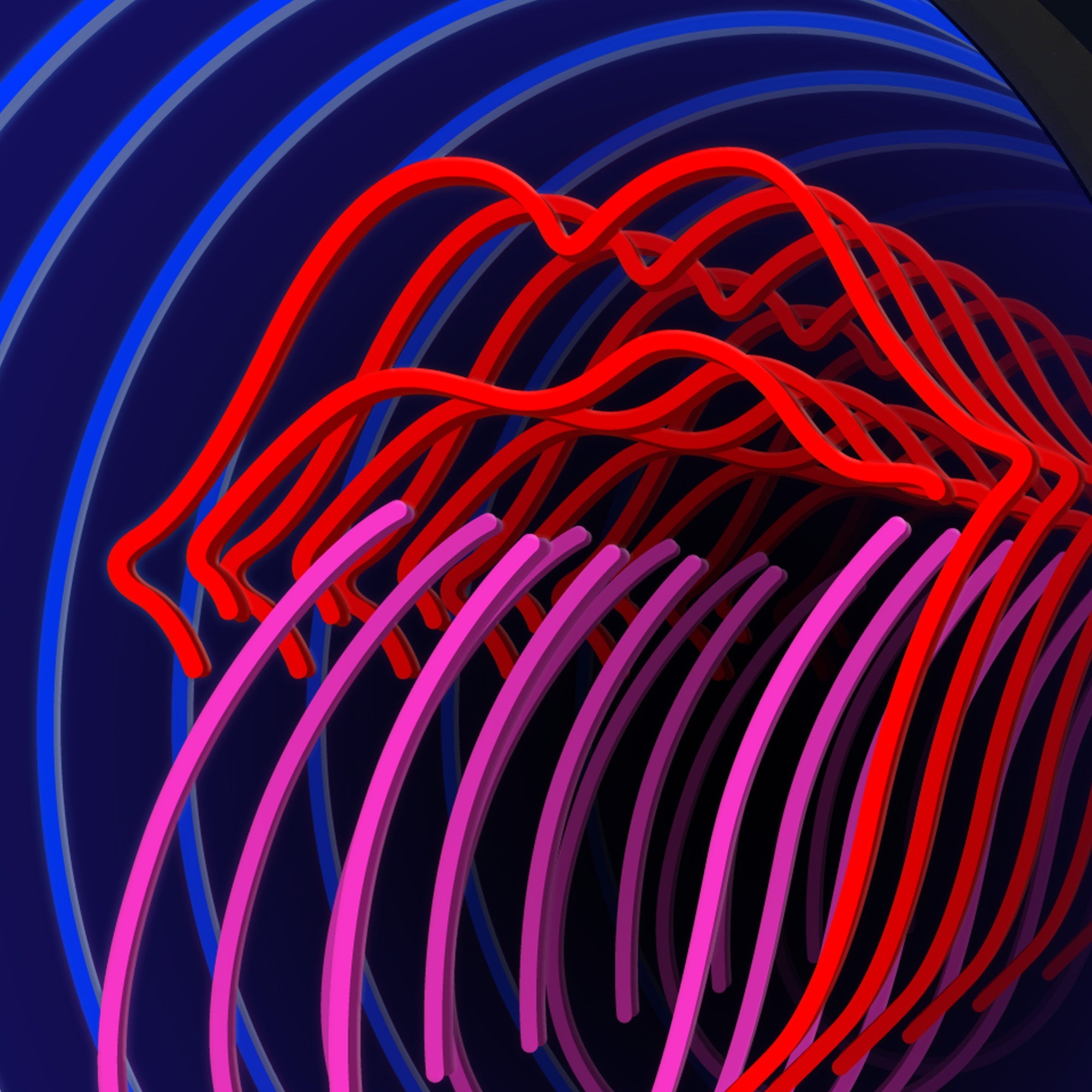 Lips & Tongue Infinity Mirror LED Sign