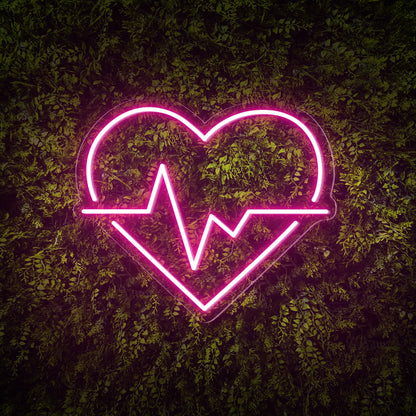 Heart & Wave Neon Sign