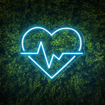 Heart & Wave Neon Sign