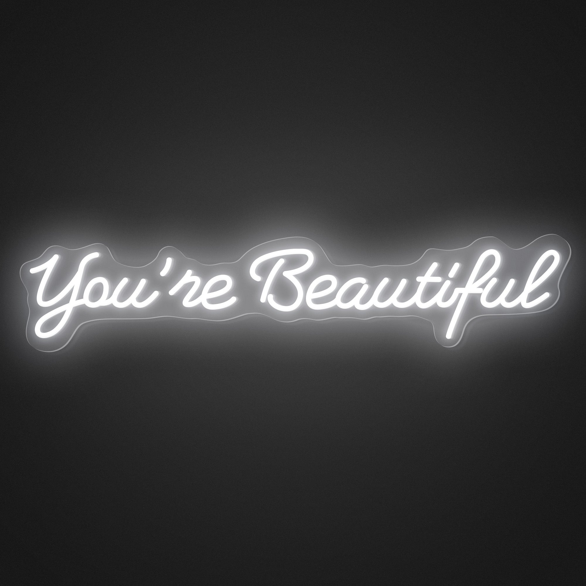 "You're Beautiful" Words Neon Sign for Room