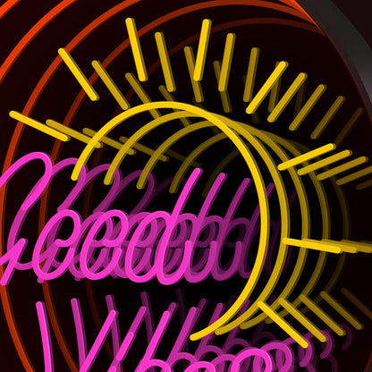"Good Vibes" Words Sunshine Infinity Mirror LED Sign