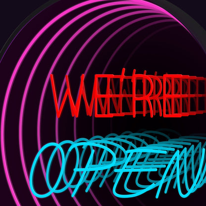"WE'RE OPEN" Words Infinity Mirror LED Sign