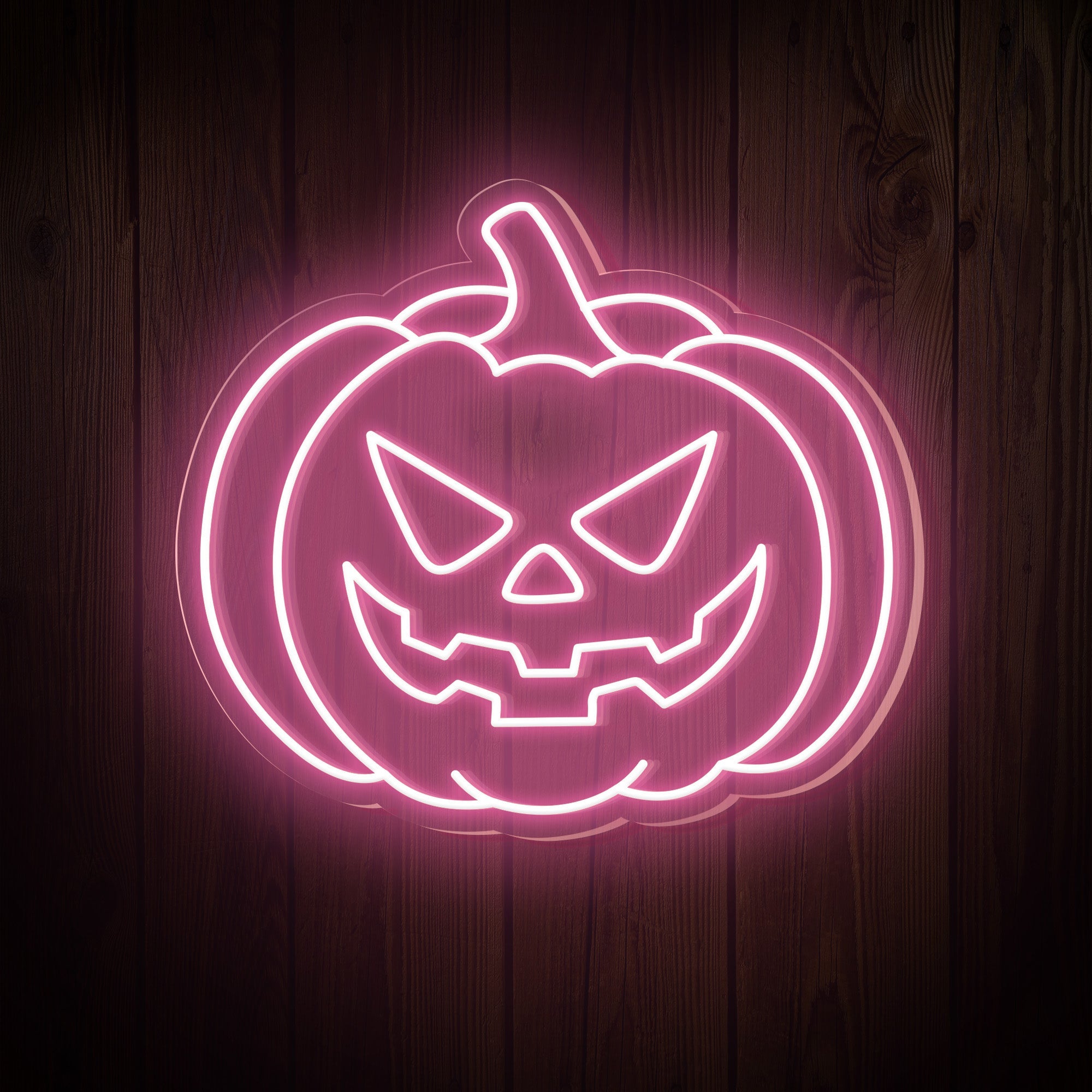 Pumpkin Evil Face Halloween Neon Sign