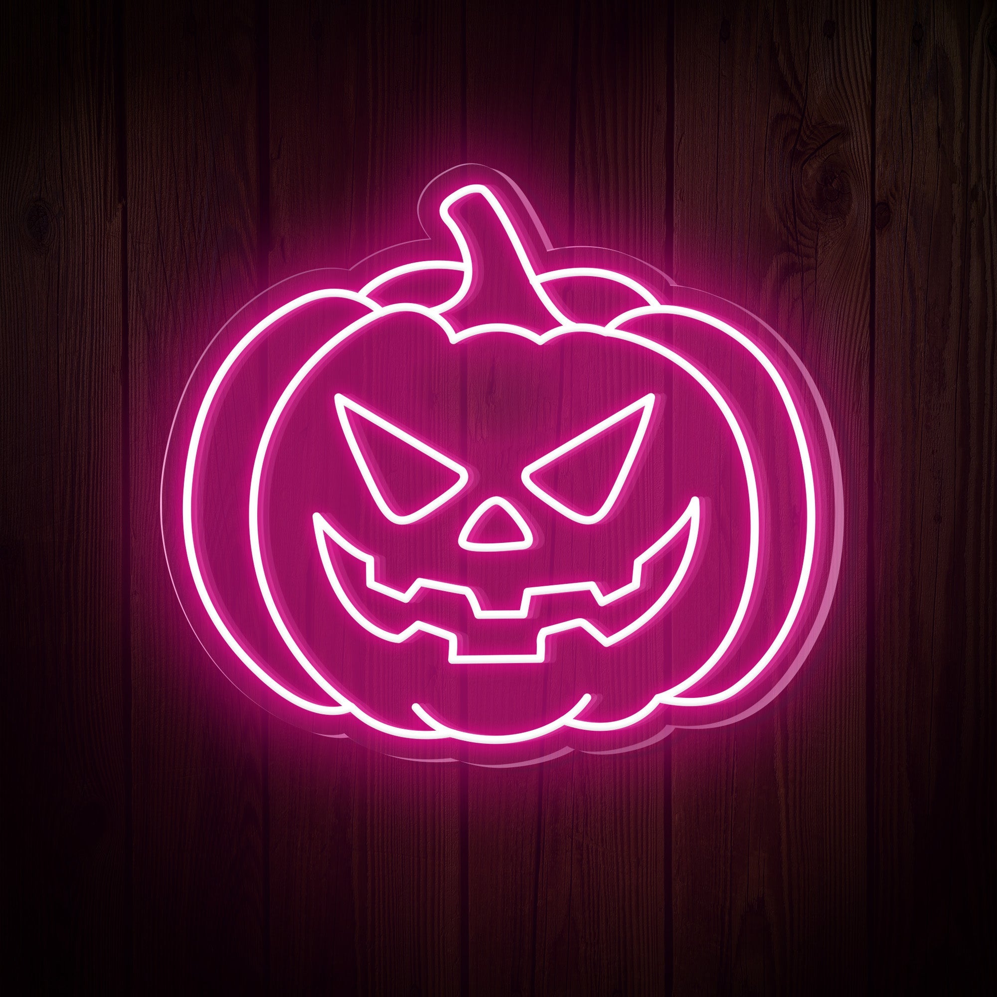 Pumpkin Evil Face Halloween Neon Sign