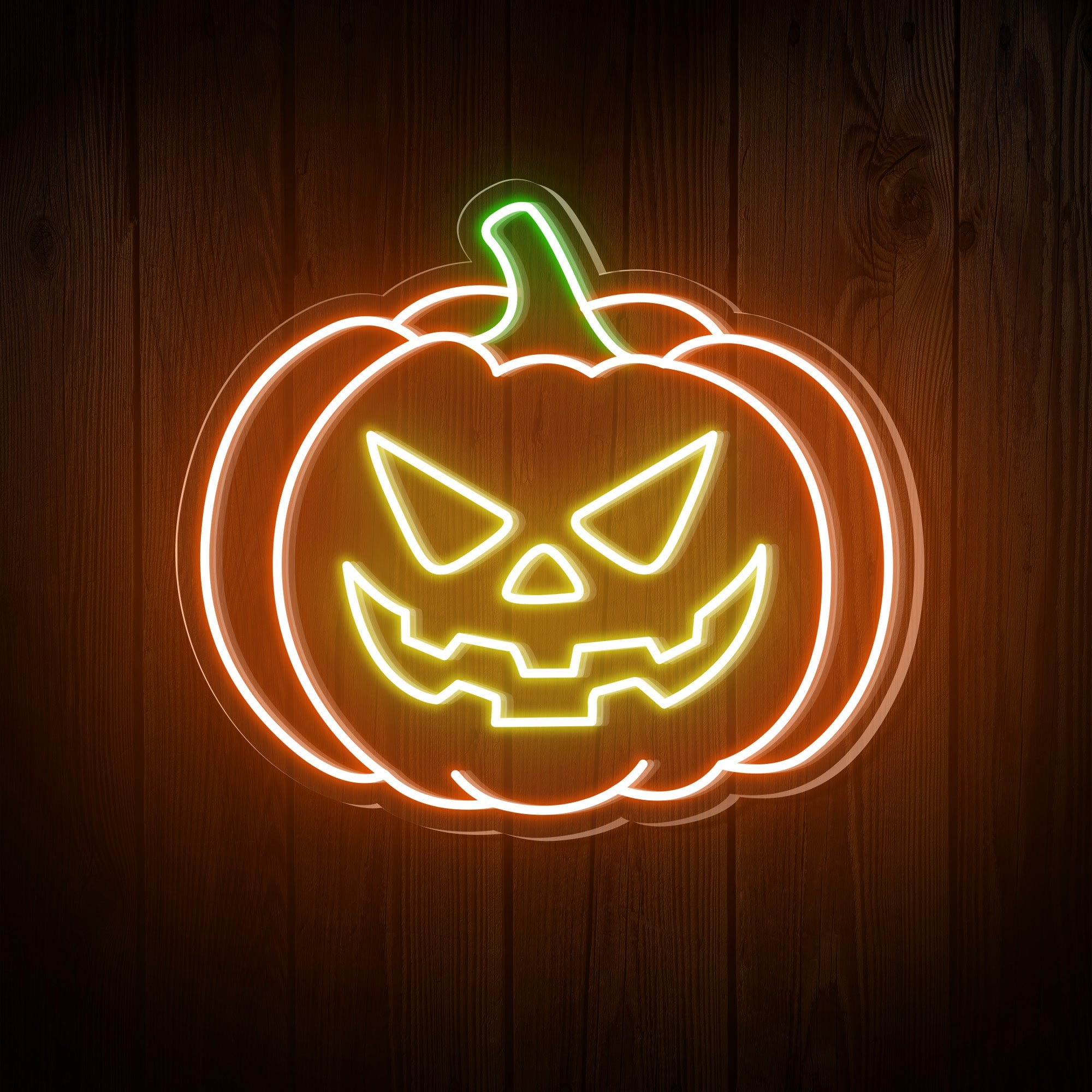 Pumpkin Evil Face Halloween Neon Sign