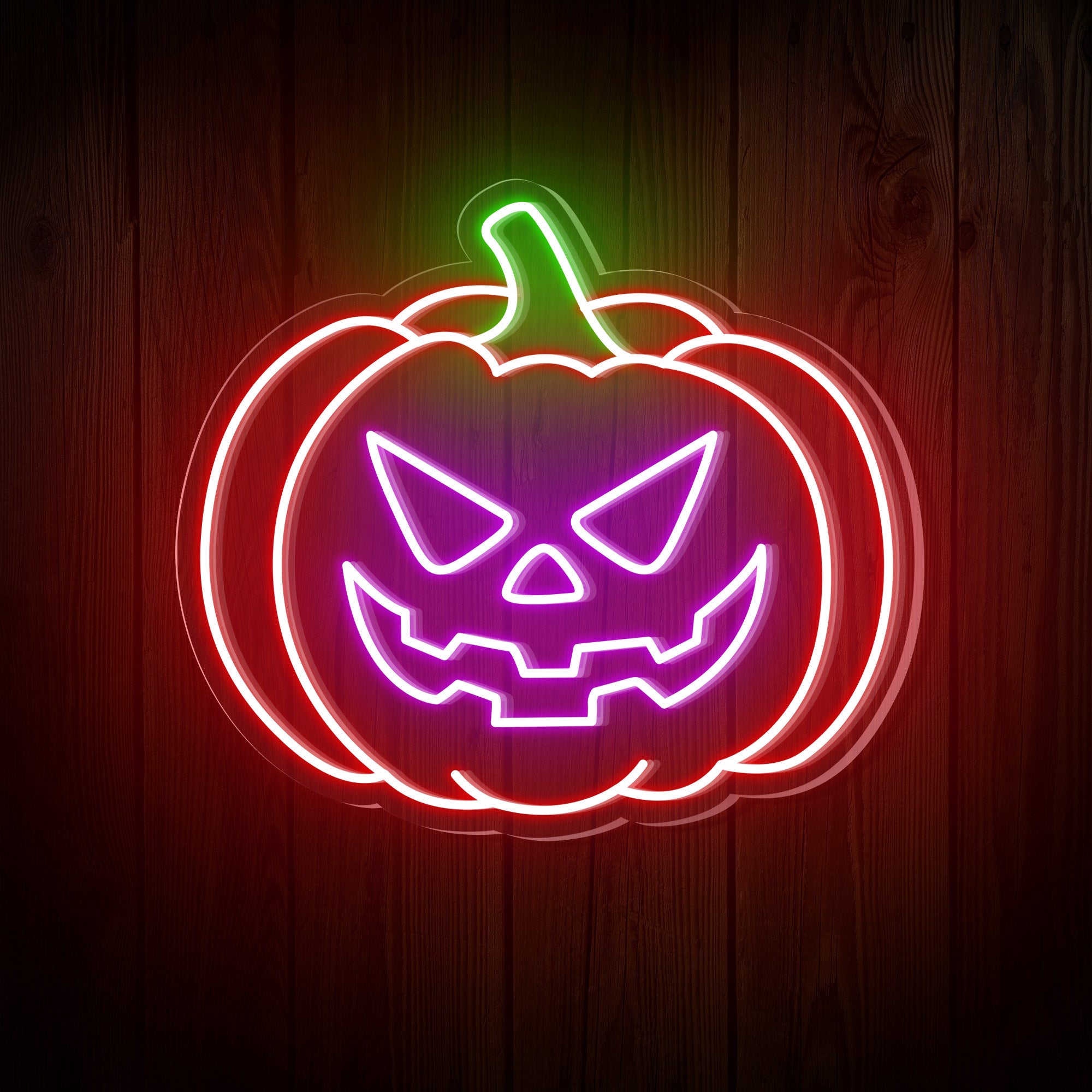 Pumpkin Evil Face Halloween Neon Sign