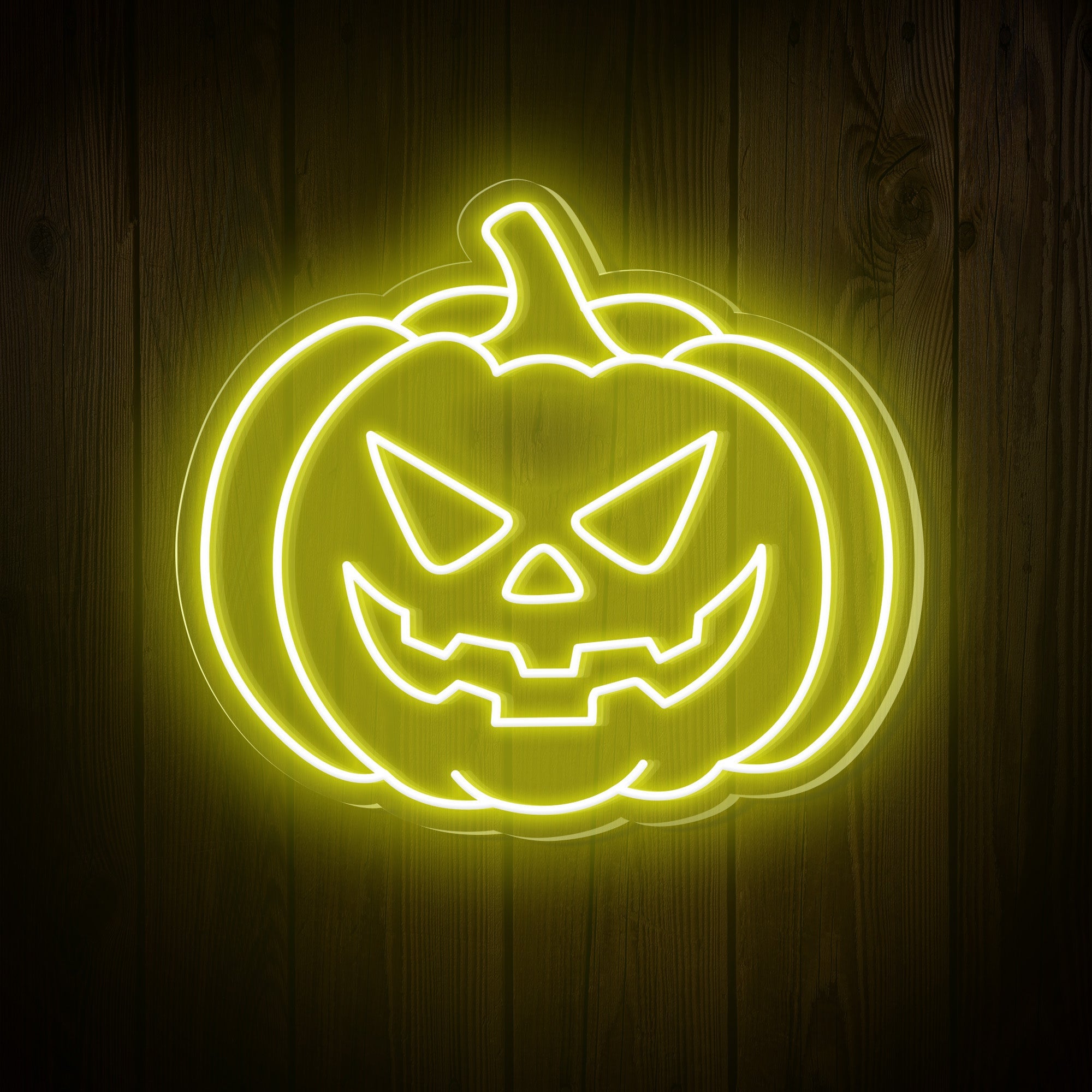 Pumpkin Evil Face Halloween Neon Sign