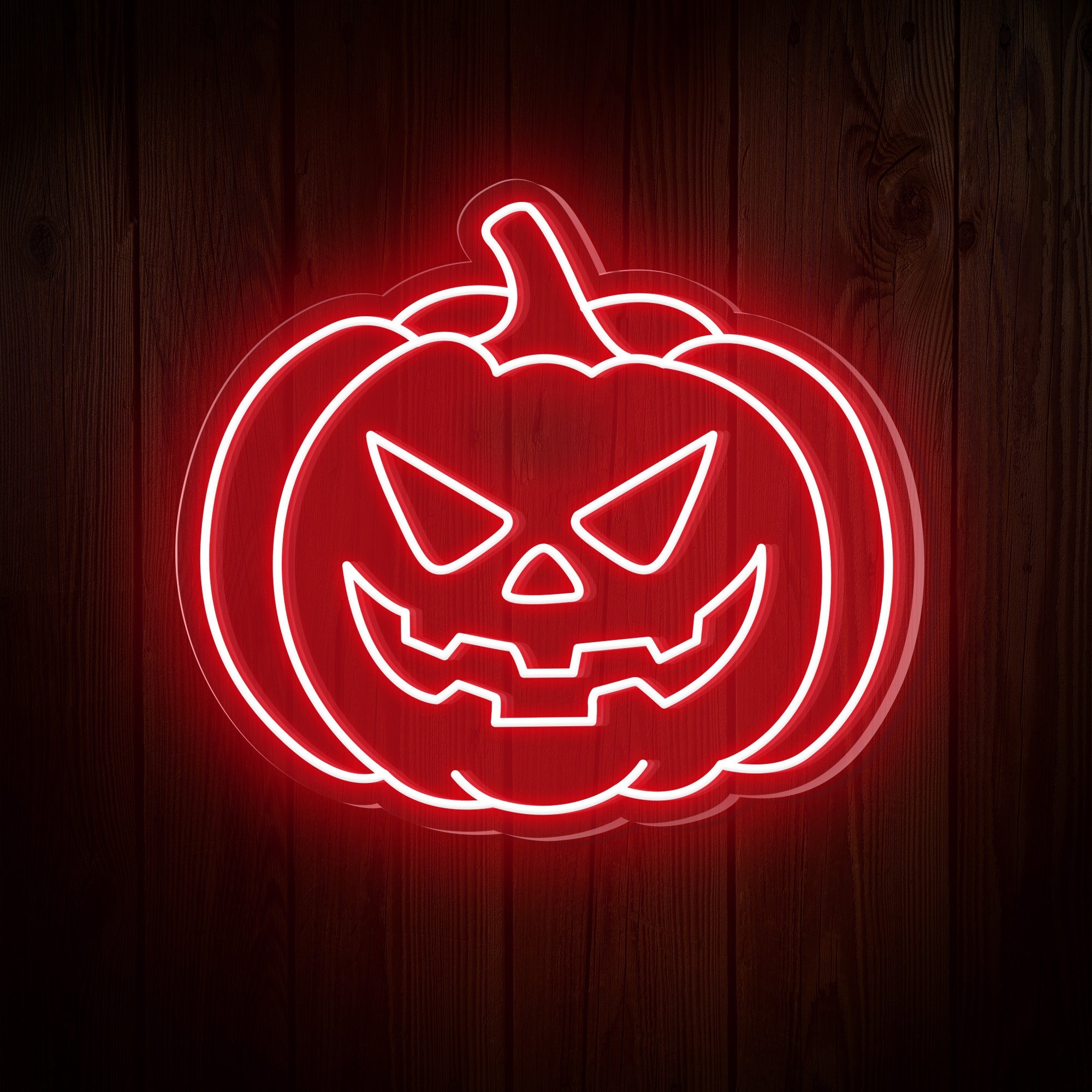 Pumpkin Evil Face Halloween Neon Sign