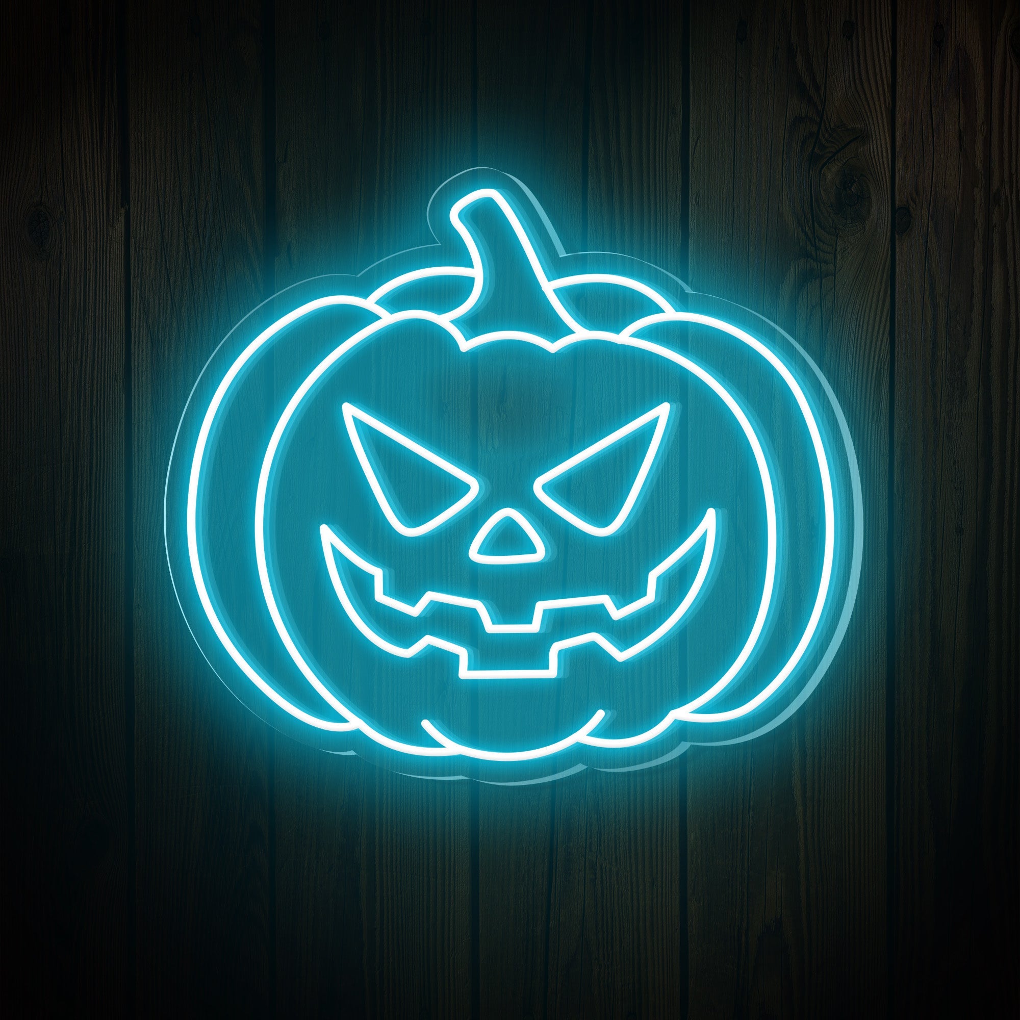 Pumpkin Evil Face Halloween Neon Sign