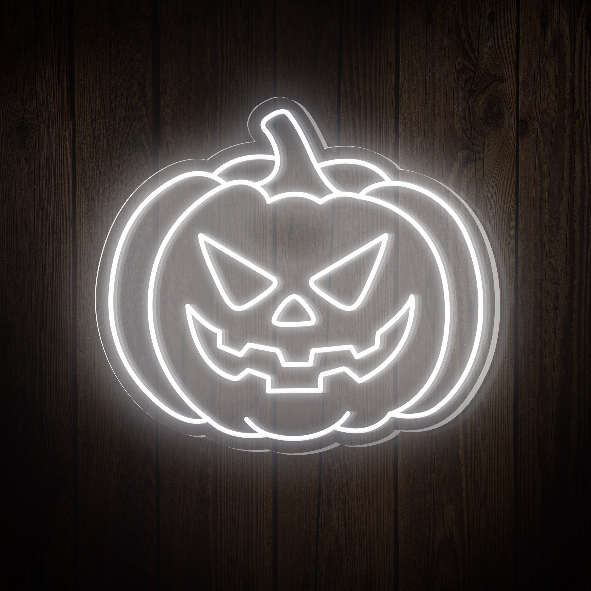 Pumpkin Evil Face Halloween Neon Sign