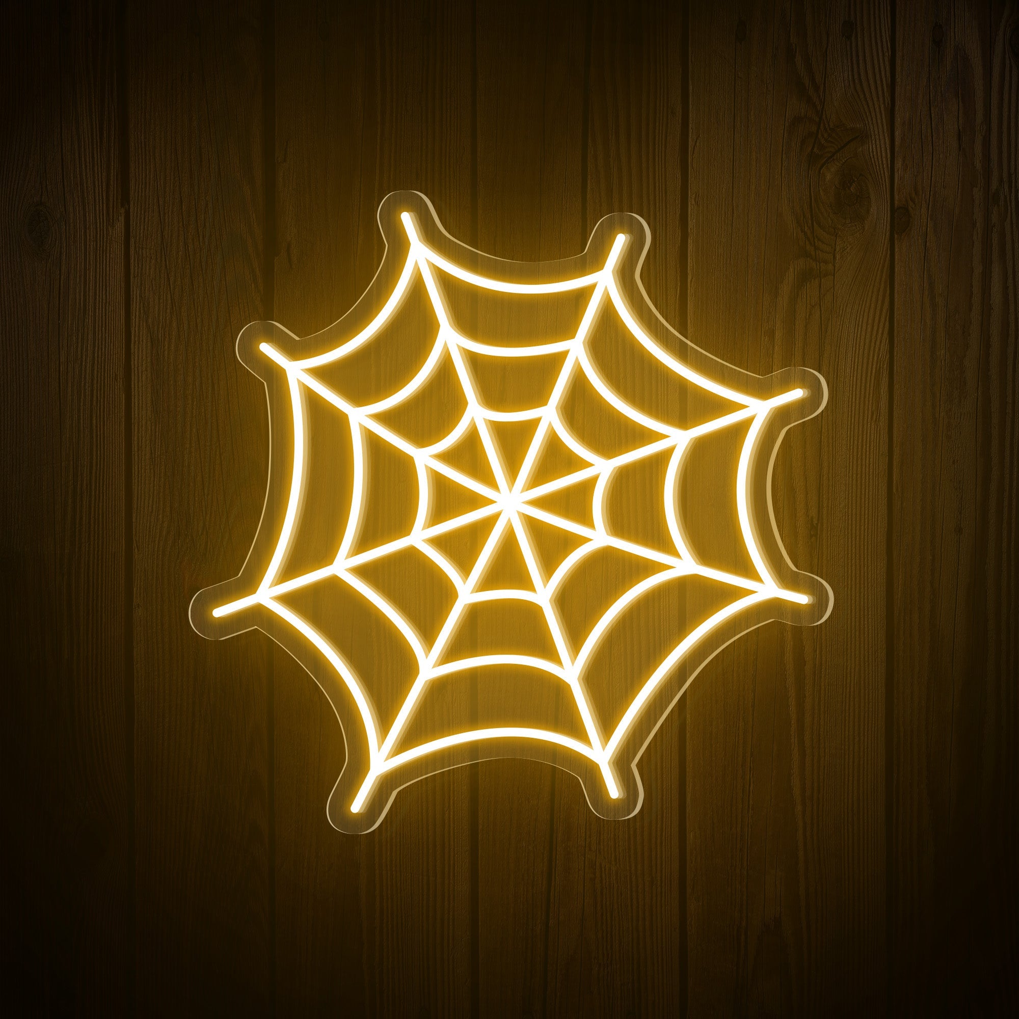 Spider Web Halloween Neon Sign
