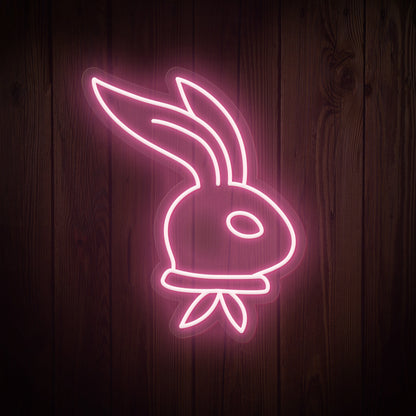 Long-Ear Bunny Easter Neon Sign