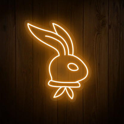 Long-Ear Bunny Easter Neon Sign