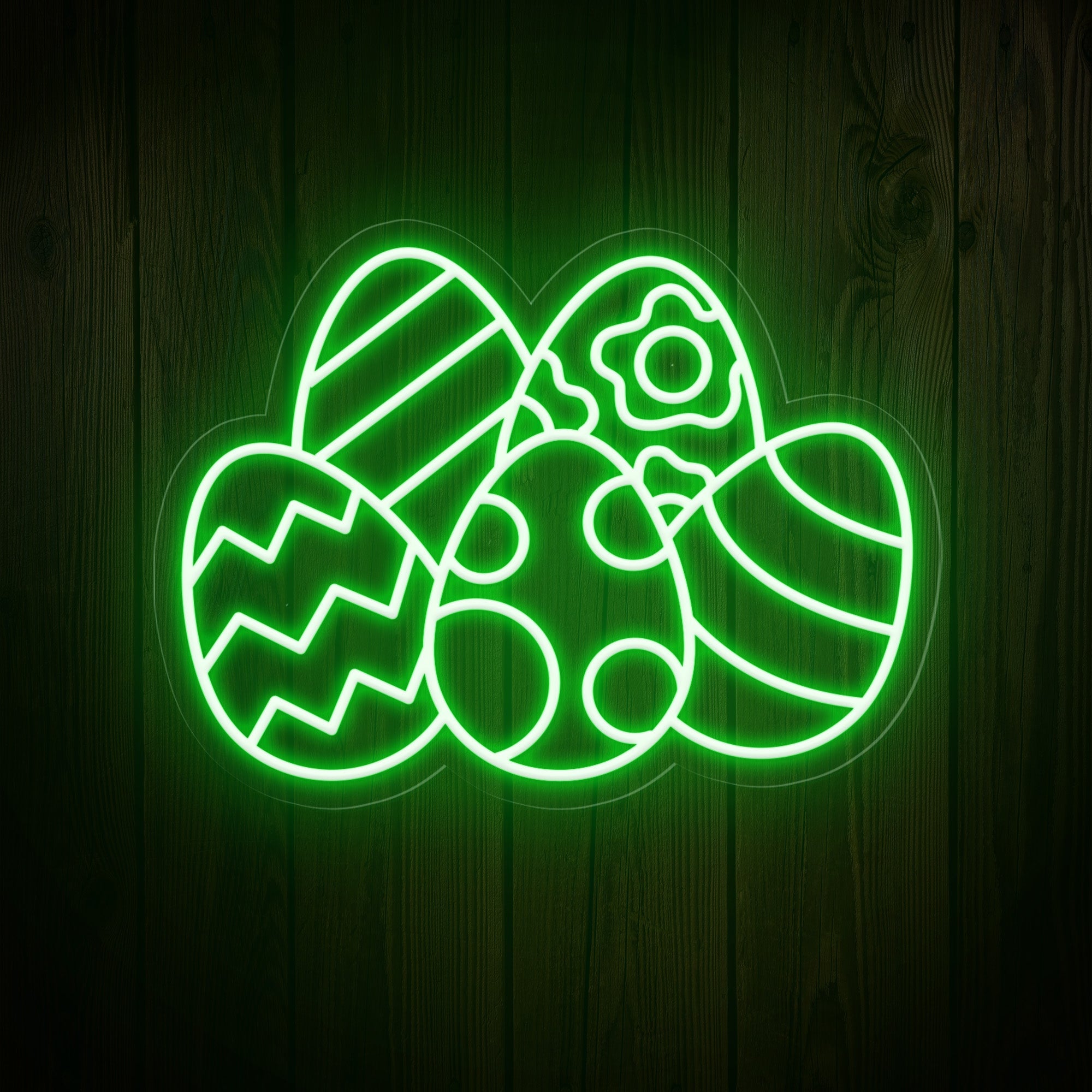 Colorful Eggs Easter Neon Sign