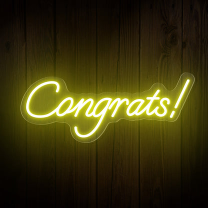 "Congrats!" Word Neon Sign