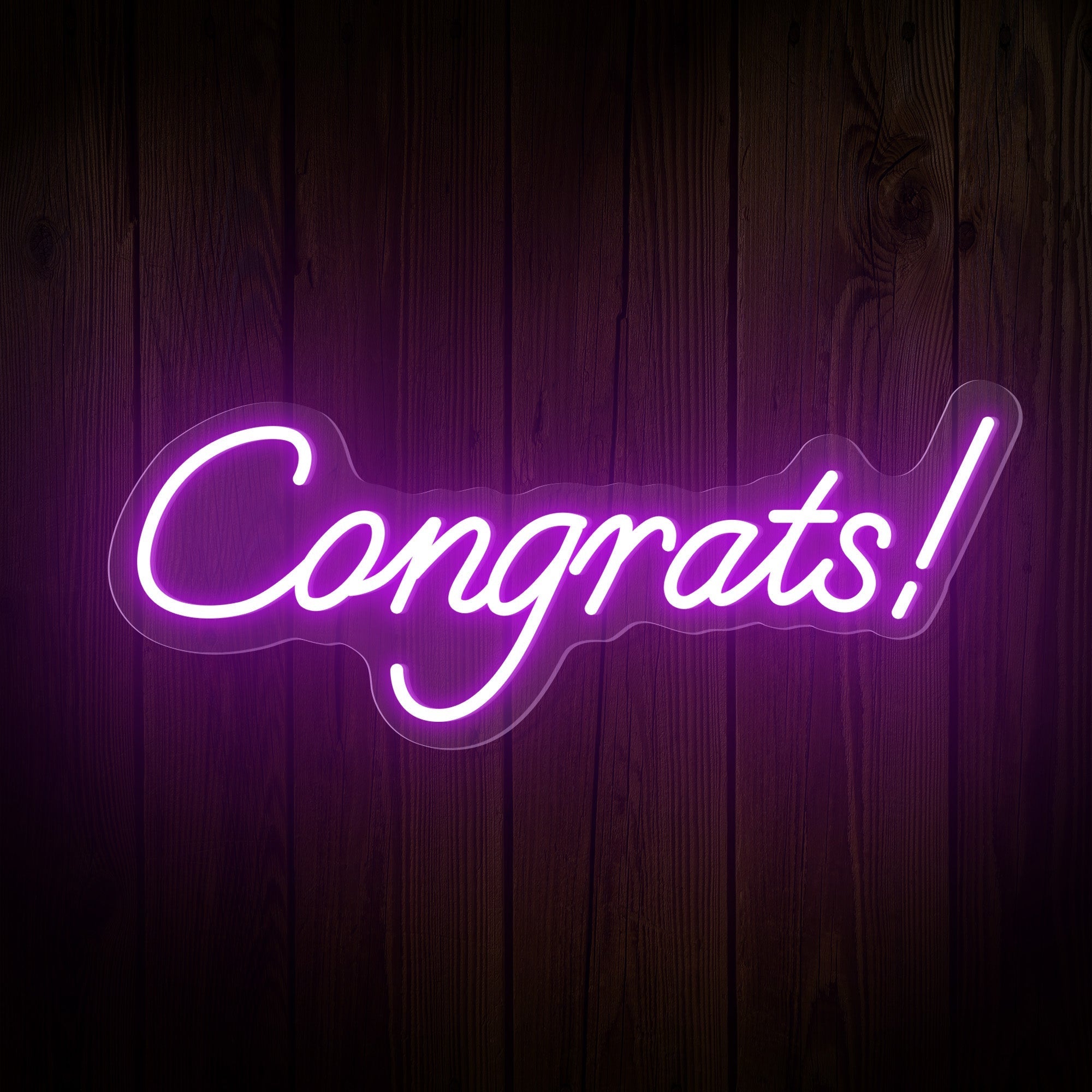 "Congrats!" Word Neon Sign