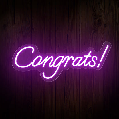 "Congrats!" Word Neon Sign