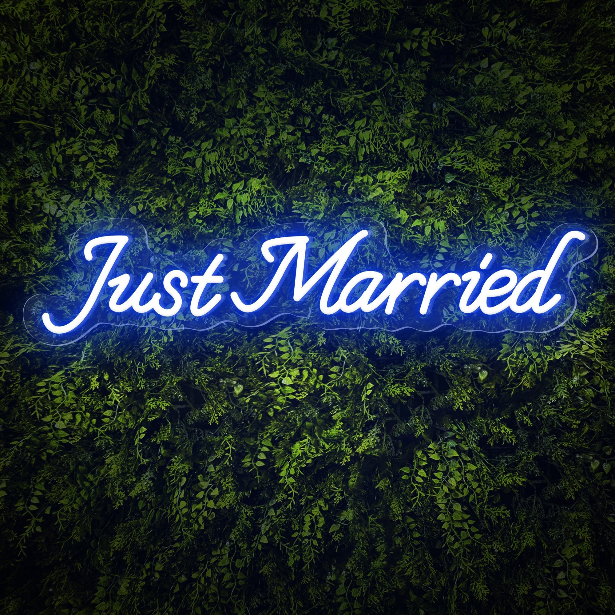 "Just Married" Words Neon Sign