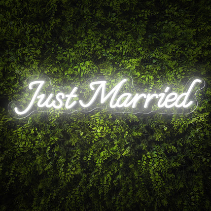 "Just Married" Words Neon Sign