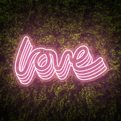 Polychrome "love" Word Neon Sign
