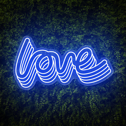Polychrome "love" Word Neon Sign