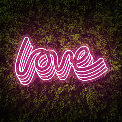 Polychrome "love" Word Neon Sign