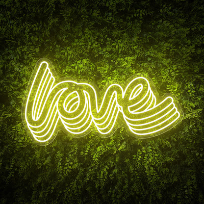 Polychrome "love" Word Neon Sign